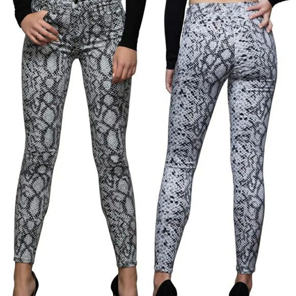Good American Good Waist snakeskin print skinny Jeans. size 2 - Picture 1 of 1